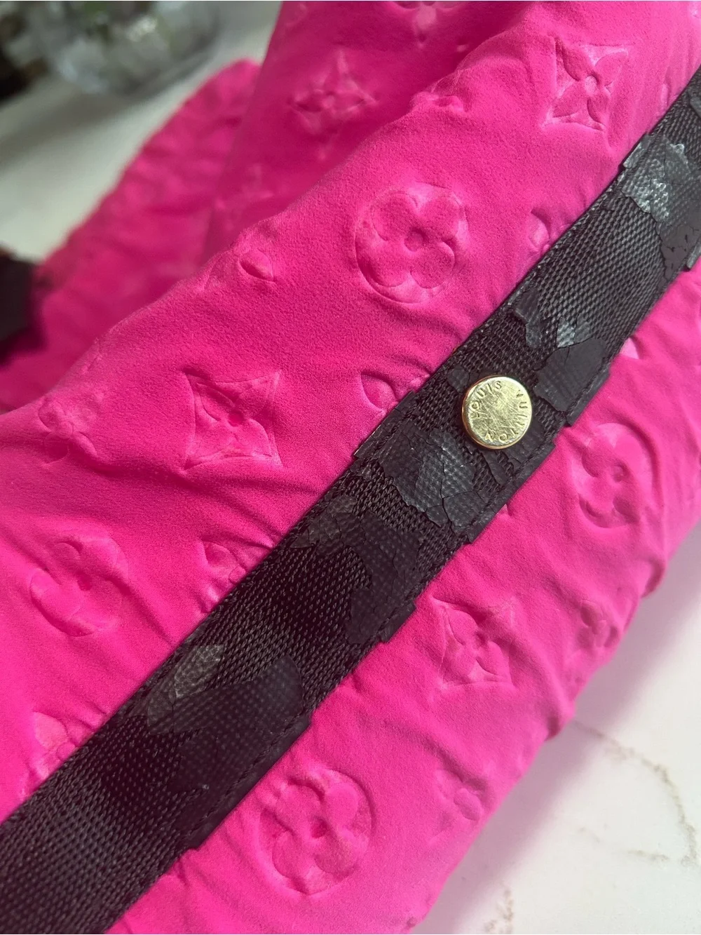 Louis Vuitton Scuba Neverfull Tote in Pink